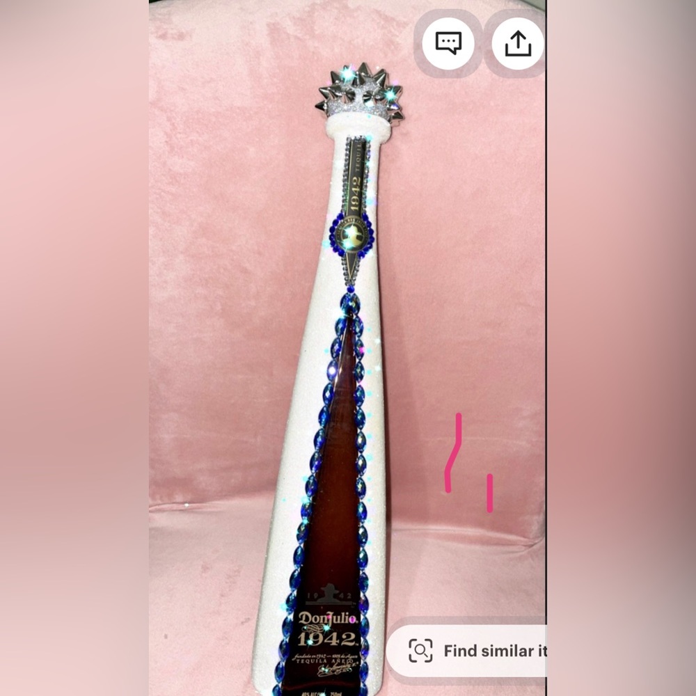 COPY - Empty Don Julio 1942 bedazzled bottle. Comes as is , no alterations.